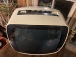 Vintage Space Age TV Indesit Televsion Cream Retro
