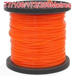 Heavy Duty Grass Trimmer Line 2.4mm x 200m Round Strimmer Line Wire Cord Rope UK