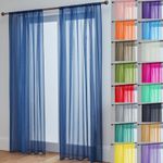 Voile Curtains Pair (2 Panels) Of Lucy Voile Net Slot Top Panels -Top Quality