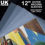 12 inch Vinyl Plastic Record Outer Sleeves Covers 3 Mil Thickness 450g Albums LP