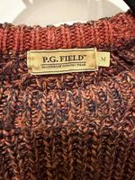 P.G. Field Men's Knit Crew Neck Jumper, shades of Brown/Black, Acrylic, Size M