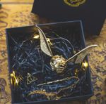Harry Potter Golden Snitch Wings Proposal Ring Box Wedding Case Collectible