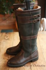 Dubarry Brown Leather Navy Nubuck Wellington Boots Shoes Ladies UK 6 US 9 EU 39