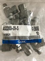 SMC AS2200-01-S Speed Controller Standard Metal Body Elbow Style (Metric)⊕IK