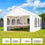 3x2 - 6x12 m Marquee Gazebo PE 450 N Event Shelter Partytent NEW