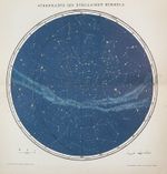 Map astronomy: star map northern Sky Constellations Chromolithograph 1900