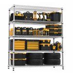 MZG Heavy Duty Metal Shelving Storage Garage Shelves Utility Racks 17.8"Dx59.1"W