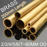 Brass Tube 2mm 3mm 4mm 5mm 6mm 7mm 8mm 9mm 10mm 11mm 12 to 80mm O.D x 200mm long