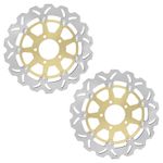 For Suzuki GSXR 1000 GSXR1000 K3 K4 2003 2004 Pair Wavy Front Brake Discs Rotors