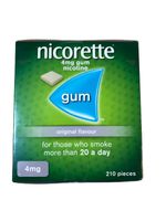 Nicorette 4mg Gum. Original Flavor - 210 Piece