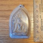 Genuine Thai Buddha Khun Phan Powerful Amulet, Set In Old Plastic Case