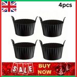Silicone Egg Poacher Ramekins Moulds for Air Fryer Bakeware Cups black 4pcs Uk