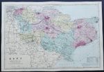 Antique 1889 Map - Kent - GW Bacon - Medway Bromley Tunbridge Canterbury Hythe