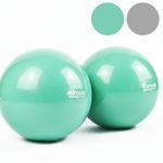 Weighted TONING BALLS 0.5kg-1.5kg Pair Yoga Pilates Rehab Exercise Class Weight