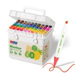 Washable Dual Tip Water-Based Ink Colouring Beginner Marker Set for Art Supplies