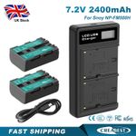 2x NP-FM500H Camera Battery+Charger For Sony DSLR A100 A200 A300 SLT A500 A700