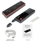 Rechargeable Diamond Tester Pen, Professional High Accuracy Jewelry Black