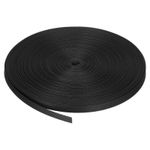 Flat Nylon Webbing Strap 3/8 Inch 50 Yards Black for Backpack
