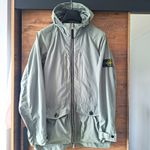 Stone Island Micro Reps Green Hooded Zip Jacket, Polyester, Men’s M
