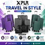 XPLR 5 Piece Luggage Set ABS Hard Shell Bags with TSA Lock Suitcase - 3 Colours