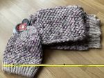 Marks & Spencer M&S  Knitted Ladies Purple Mix Hat Scarf Set Acrylic chunky Knit