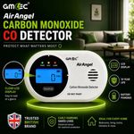 Carbon Monoxide Detector Warning Alarm Sensor LED Digital Battery Powered Uk