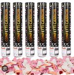 4x confetti cannons Rose Gold Pink And White Great For Celebrations And Festival