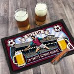 Personalised Bar Runner West Ham Football Fan Rubber Beer Mat Home Pub SBR92