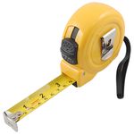 Yellow Plastic Case Retractable Ruler Tape Measure 10M Aydem