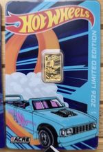 PAMP Acre Hot Wheels 1 Gram Gold Bar  Limited Mintage