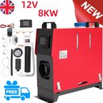 8KW 12V Vehicle Diesel Air Heater, Remote & LCD Screen for Outdoor & Camper Use