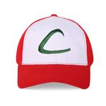 Pokemon Ash Ketchum Hat Embroidered Cap Uk Seller One Size White Red Unisex
