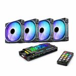 PC Case Cooling Fans with RGB Hub - Flux ARGB Fans 4-PIN 120mm 12V Silent x1-x10