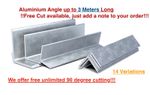 ALUMINIUM ANGLE 15mm 20mm 25mm 35mm 40mm 50mm Equal Angle / Length Upto 3000mm