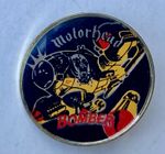 MOTORHEAD BOMBER VINTAGE CRYSTAL STYLE METAL PIN BADGE FROM THE 1980's LEMMY