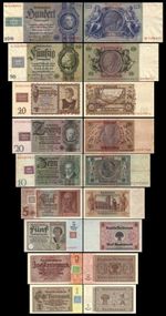 2x  1 - 100 DDR Mark - Coupon Issue 1948 SOVIET OCCUPATION ZONE - Reproduction