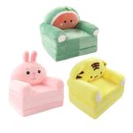 Cute Foldable Kids Couch Toddler Pull Out Chair Soft Kids Sofa Lounger