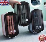 4-Piece Microwave Lunch Box Set with Soup Pot & Utensils, School Bento Container