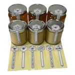TAMPER PROOF SECURITY LABELS.  IDEAL FOR HONEY JARS  WHITE PERSONALISED