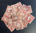 Sg40 1d Penny Red Stars x25 Good Used (Lot 2476)