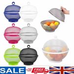 Fruit Fly Proof Fruit Bowl, Large Capacity Mesh Fruit Basket with Lid Cover UK