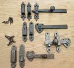 CAST IRON OLD VICTORIAN VINTAGE STYLE CUPBOARD DOOR GATE LATCH BAR CATCH