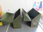 2 x Vintage  Metal File Box 1920s 1930s A4 Office Storage Document  LOFT FIND