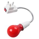 Darkroom Red Safelight Bulb Lamp LED E27 UK Plug Film Photo Negative B&W Color