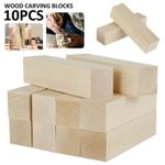 10Pcs 4inch Basswood Carving/Whittling Wood Blocks Crafts Tool Kit 10*2.5*2.5cm.