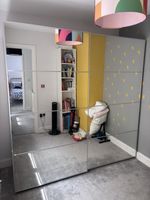 IKEA Pax Wardrobe with Double Sliding Mirrored Doors