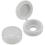 Merriway® BH01144 (50 Pcs) White Plastic Screw Cup and No.6, No.8,