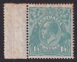 AUSTRALIA 1926-30 KGV Head 1/4d Pale Greenish Blue Perf 14 SG 93 MH/* (CV £140)