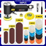 Mini Air Sander Polisher Kit Dual Action 1" 2" 3" Random Orbital For Auto Body