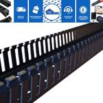 Cable Trunking, Management Open Slot High PVC Tidy Holder Black Slotted Betaduct